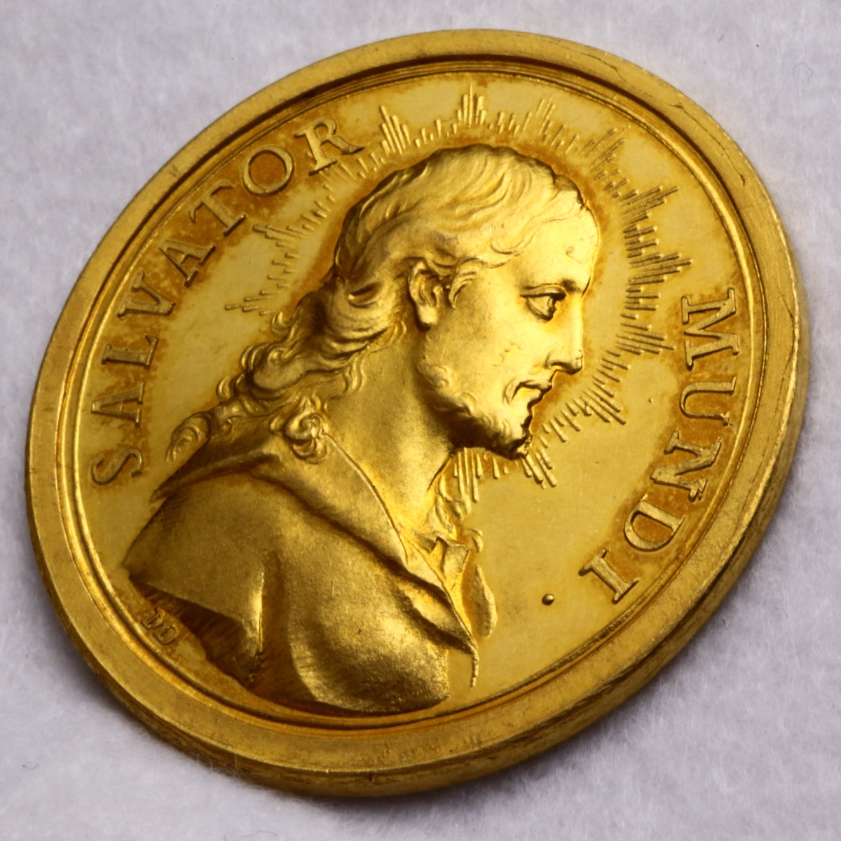 オーストリア 1842年 ウィーン都市景観 サルバトール・ムンディ/フリーメイソン 6ダカットサイズ金メダル（未鑑定）