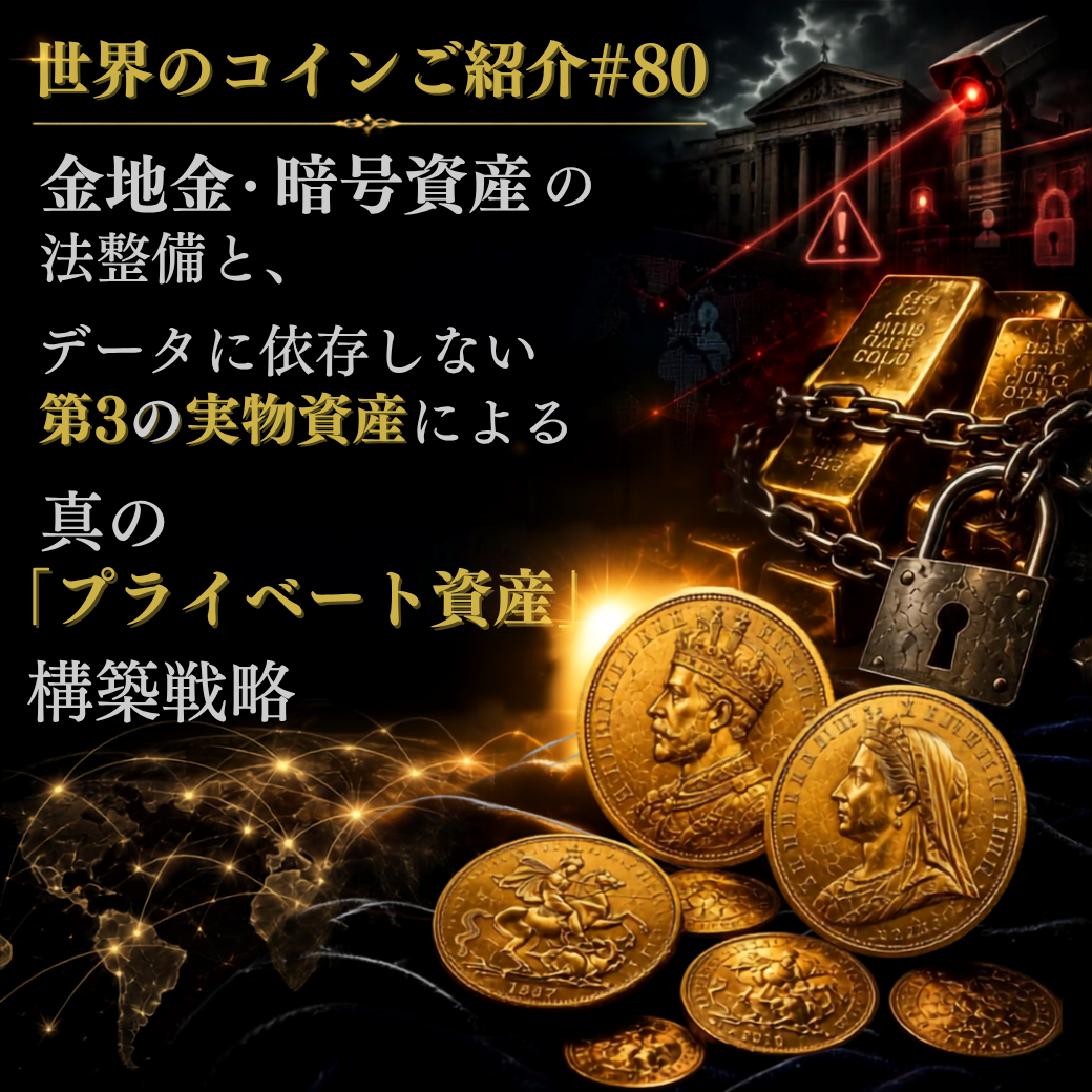 世界のコインご紹介#80：金地金・暗号資産の法整備と、データに依存しない第3の実物資産による『真のプライベート資産』構築戦略
