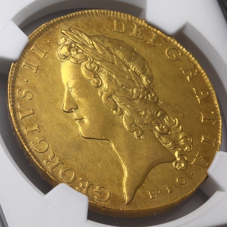 販売実績-イギリス 1729年 ジョージ2世 5ギニー金貨 AU53 E.I.C.(PCGS)-UNIVERSAL COIN