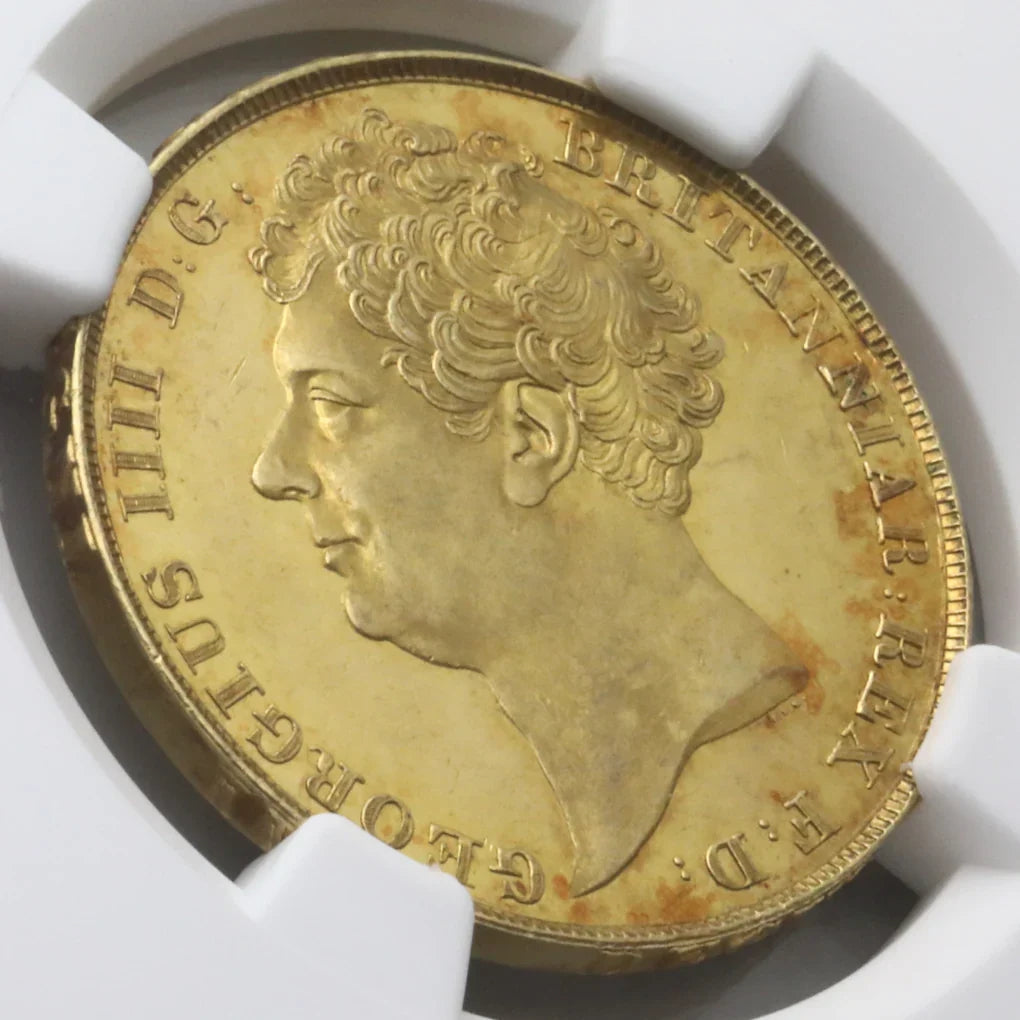イギリス 1823年 ジョージ4世 2ポンド金貨 MS61PL ｜アンティーク