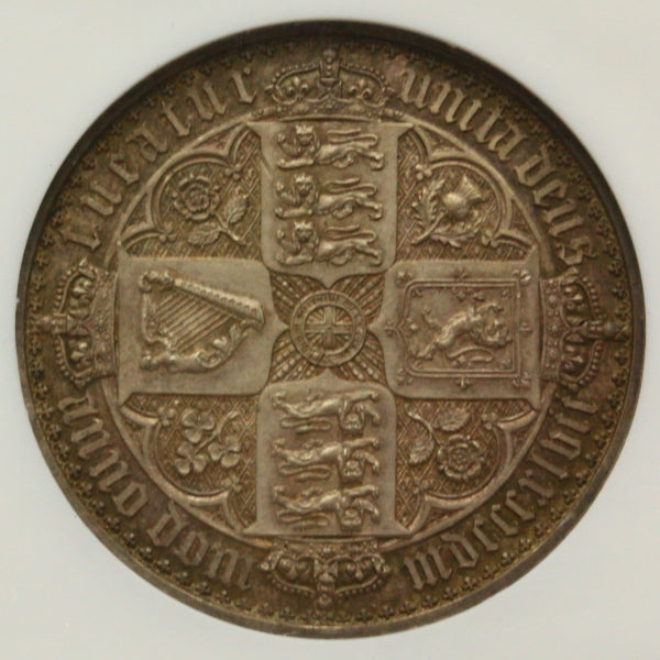 販売実績-イギリス　1847年ヴィクトリア ゴシッククラウン銀貨 プレーンエッジPF65(NGC)-UNIVERSAL COIN