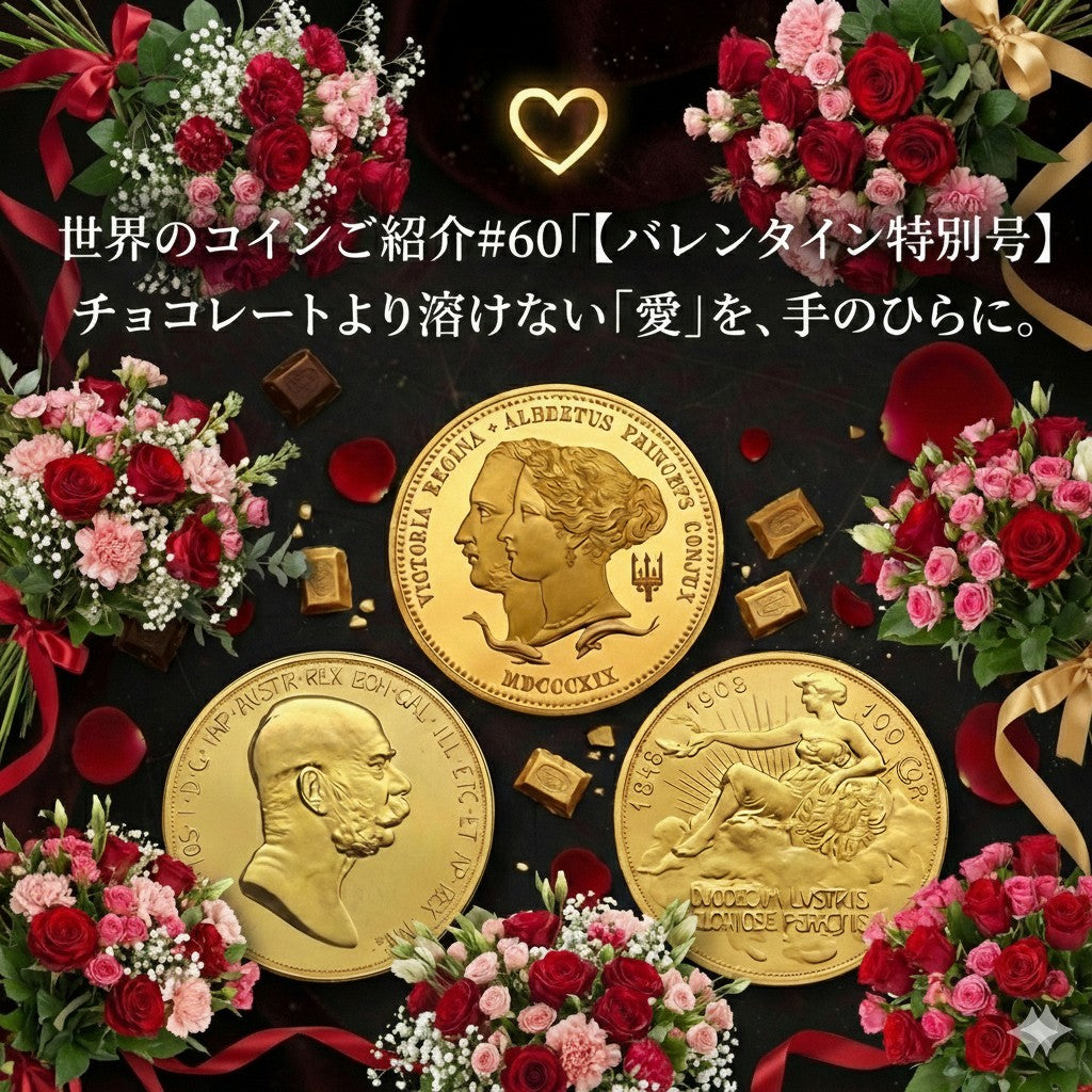世界のコインご紹介#60 「【バレンタイン特別号】チョコレートより溶けない『愛』を手のひらに」