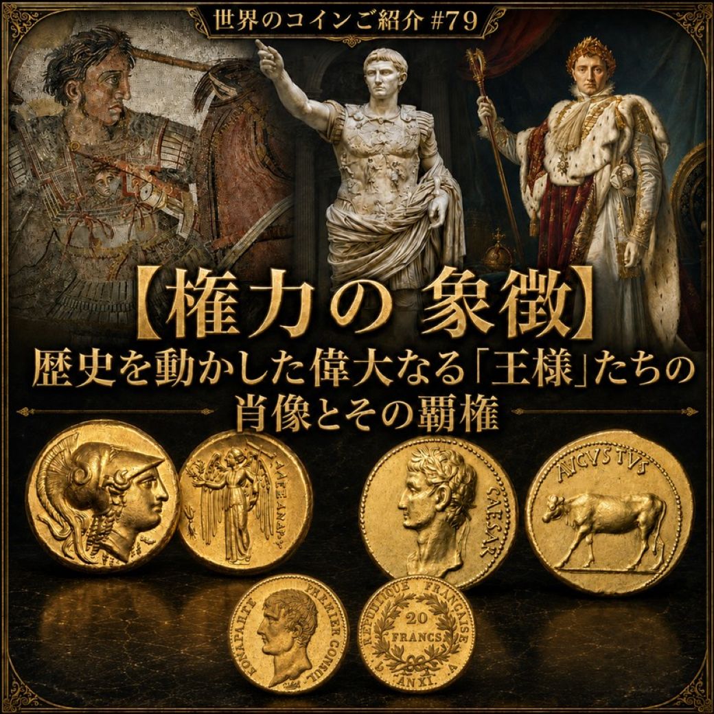 世界のコインご紹介#79 【権力の象徴】歴史を動かした偉大なる「王様」たちの肖像とその覇権