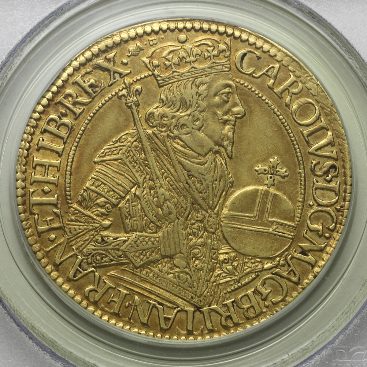 スコットランド 1637-42年 チャールズ1世 ユナイト金貨 AU50：40019244