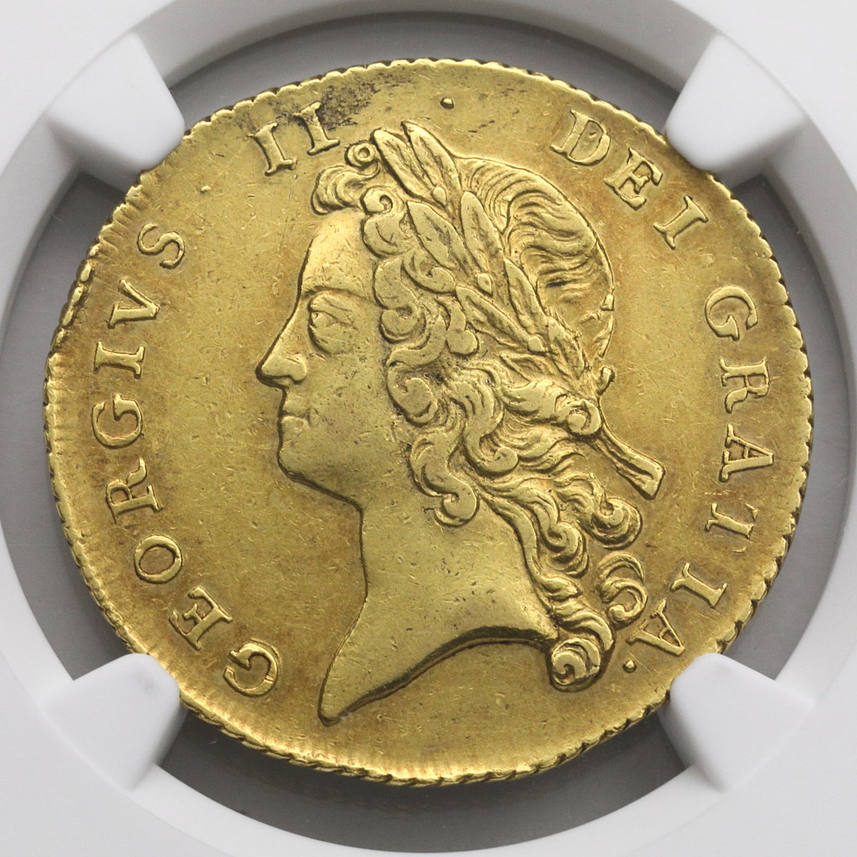 イギリス 1738年 ジョージ2世 2ギニー金貨 AU50：8238668-001