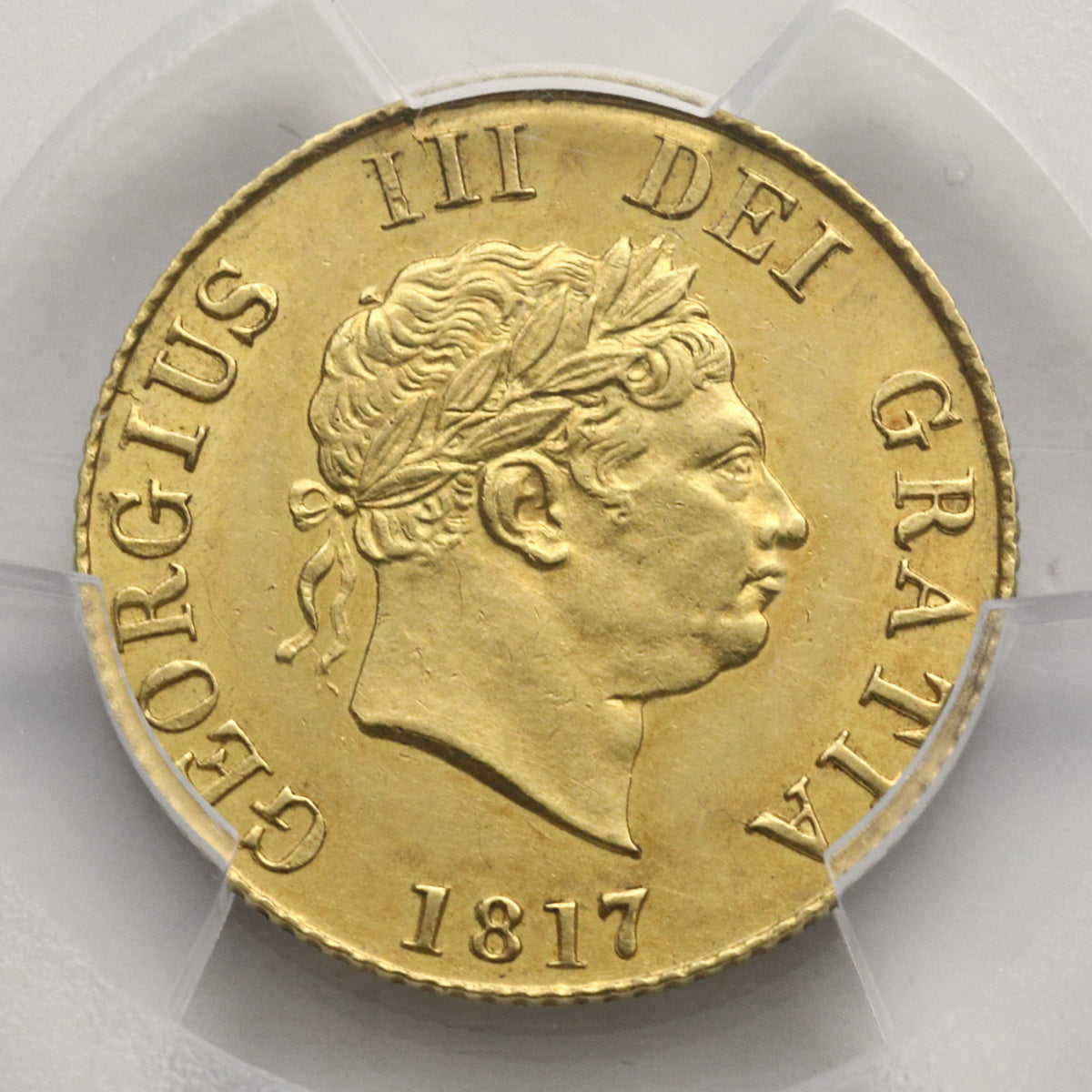 イギリス 1817年 ジョージ3世 1/2ソブリン金貨 MS61：50931517