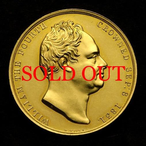 イギリス 1831年 ウィリアム4世 戴冠記念 金メダル 裸