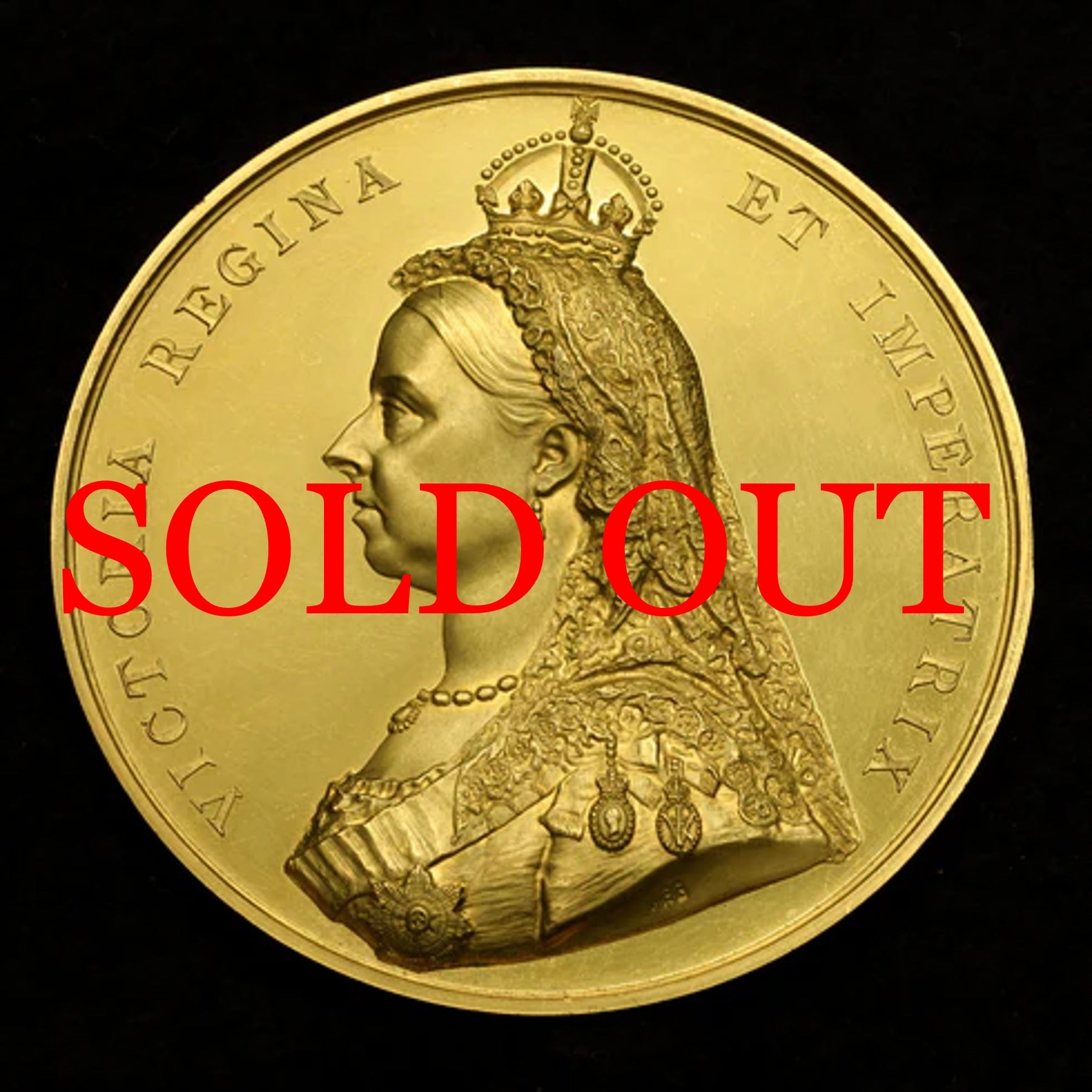 イギリス 1887年 ヴィクトリア女王 即位50周年記念 金メダル 裸