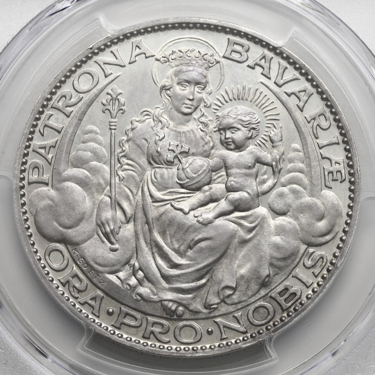 ドイツ 1928年 聖母子像/バイエルン紋章 銀メダル SP65：49565113