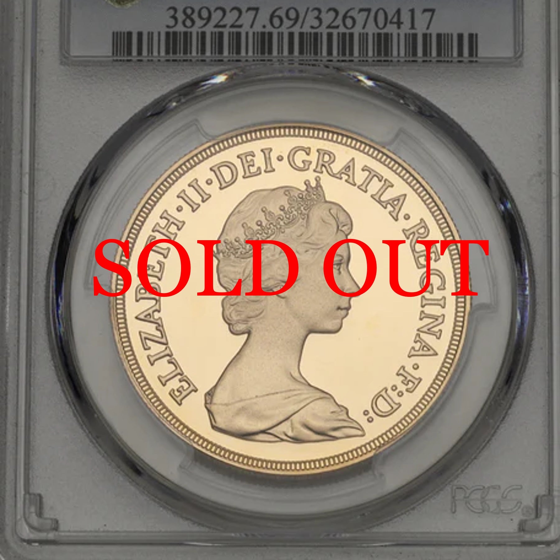 イギリス 1984年 エリザベス2世 5ポンド金貨 PR69DCAM：32670417
