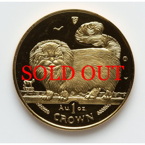 マン島 1997年 キャットシリーズ 長毛のスモークキャット 1oz金貨 裸：未鑑定