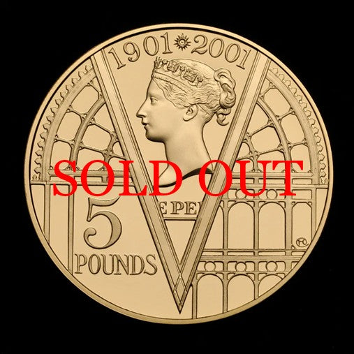 イギリス 2001年 ヴィクトリア女王 没後100周年記念 5ポンド金貨 ROYAL MINT オフィシャルボックス付き