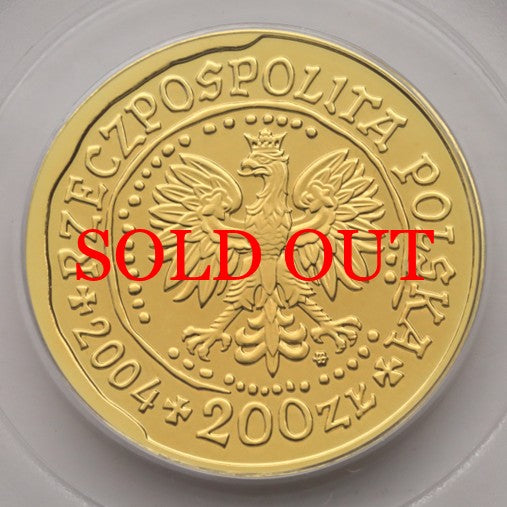 ポーランド 2004年 ワルシャワ蜂起60周年記念 200ズウォティ（1/2oz）金貨 MS69：21896602