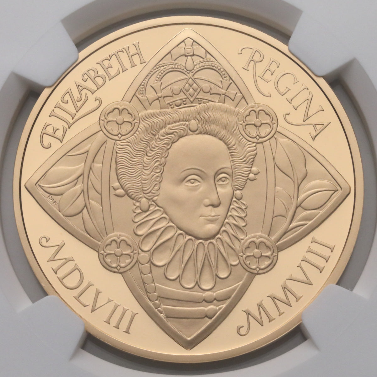 イギリス 2008年 エリザベス1世 即位450周年記念 5ポンド金貨 PF69UCAM：6031831-024