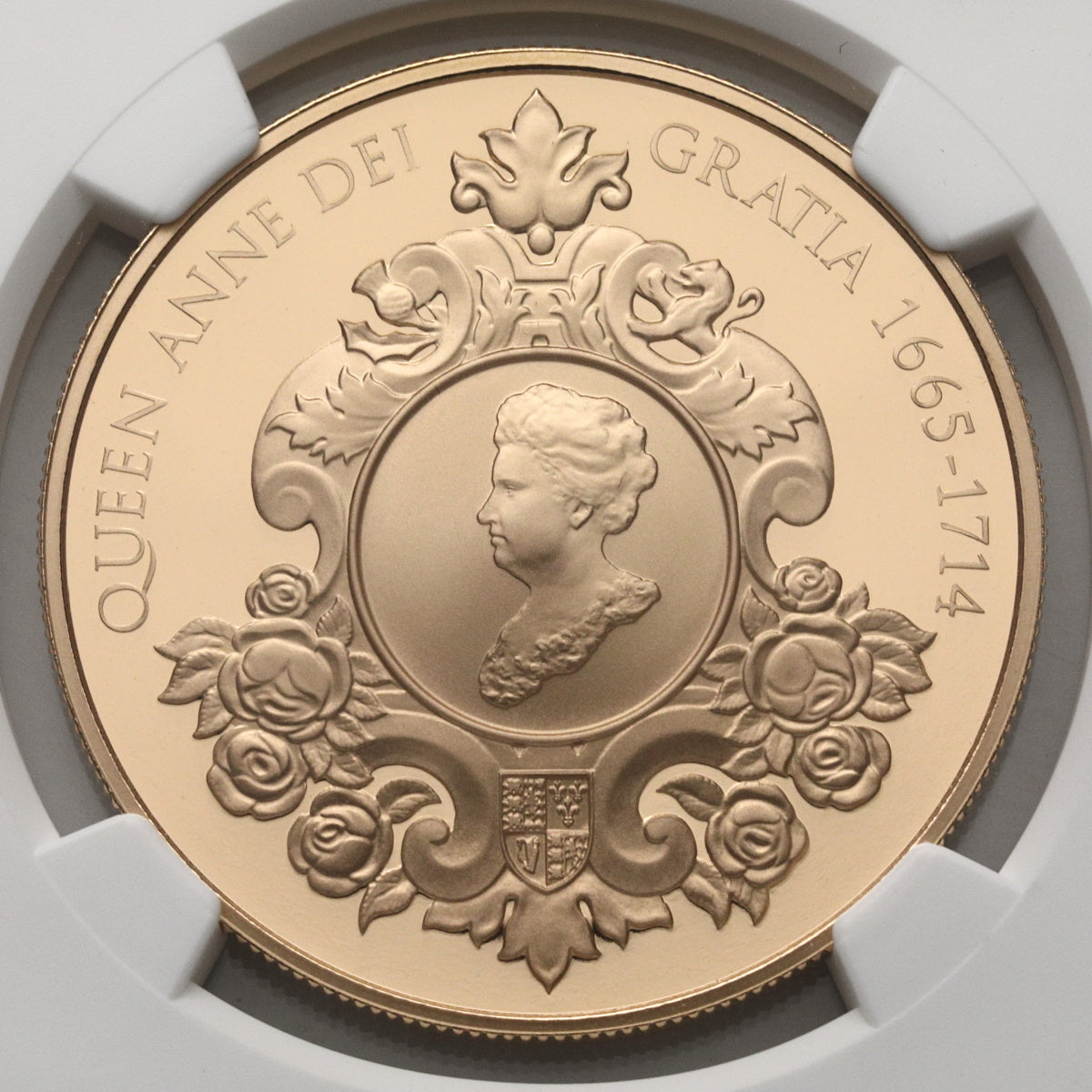 イギリス 2014年 アン女王没後300年 5ポンド金貨 PF69UCAM：2801508-001