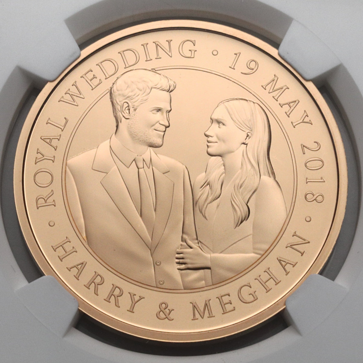 イギリス 2018年 ハリー王子/メーガン妃 結婚記念 5ポンド金貨 PF70UCAM：6319677-003