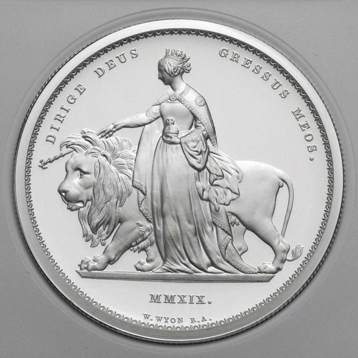 イギリス 2019年 エリザベス2世 ウナとライオン5ポンド銀貨 PF69UCAM