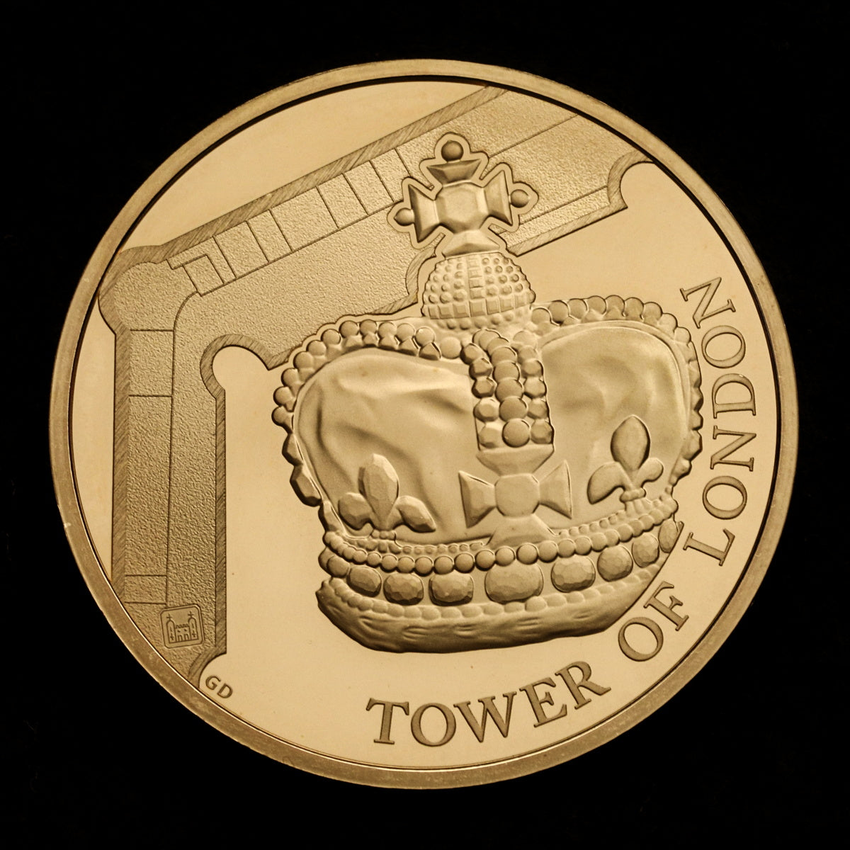 イギリス 2019年 ロンドン塔 王冠と宝石 5ポンド金貨 ROYAL MINT オフィシャルボックス付き