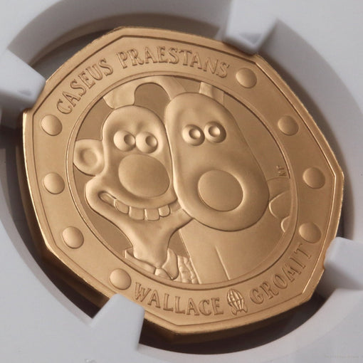 イギリス 2019年 Wallace＆Gromit 50ペンス金貨 PF70UCAM