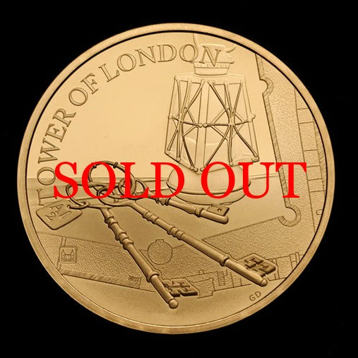 イギリス 2019年 ロンドン塔 鍵の儀式 5ポンド金貨 ROYAL MINT オフィシャルボックス付き