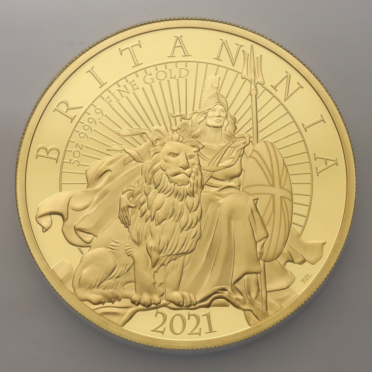 イギリス 2021年 ブリタニアとライオン 500ポンド 5oz 金貨 PF70UCAM