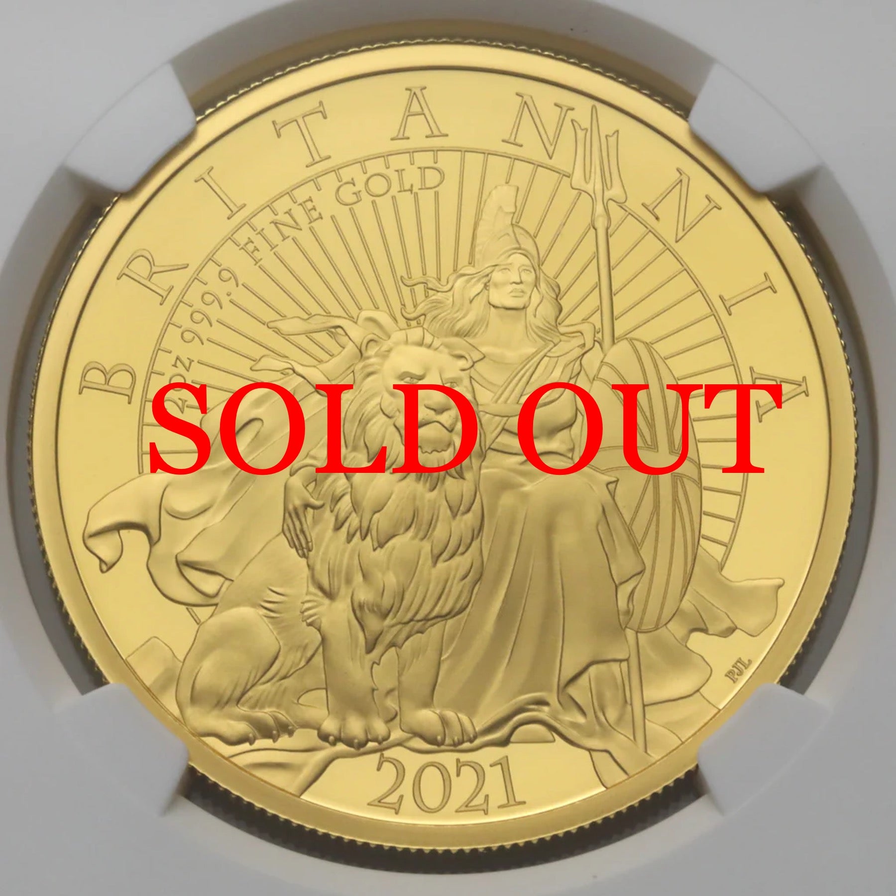イギリス 2021年 ブリタニア 200ポンド 2oz 金貨 PF70UCAM：6030154-003