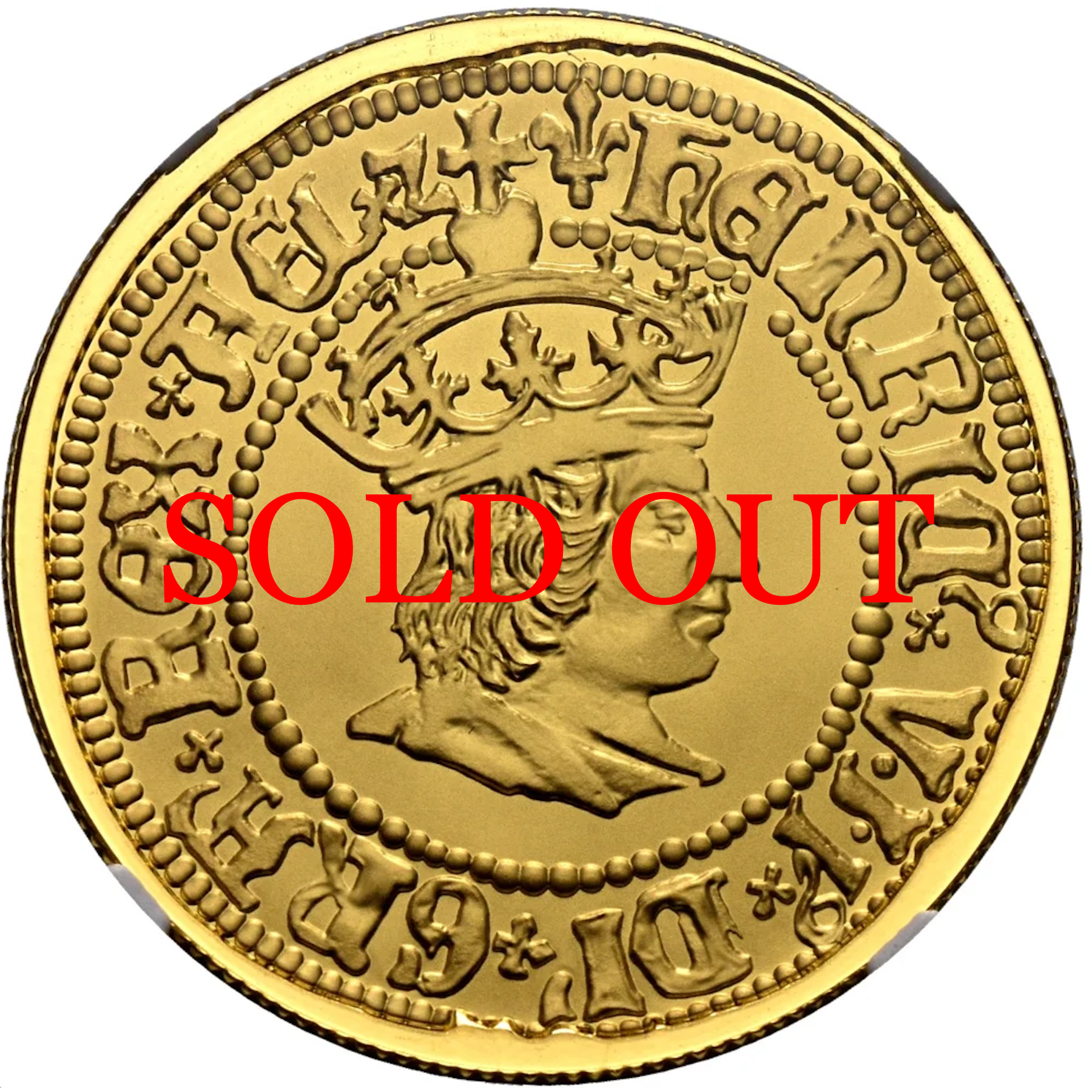 イギリス 2022年 ヘンリー7世 100ポンド 1oz 金貨 PF70UCAM：6542788-112