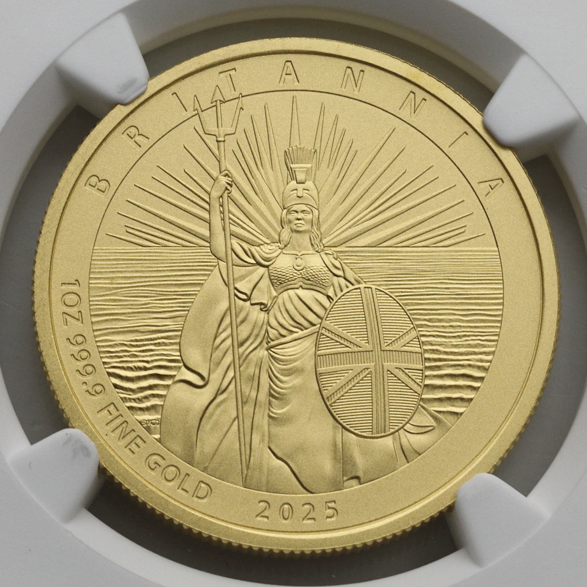 イギリス 2025年 ブリタニア 100ポンド 1ドル金貨 PF70MATTE：8536853-006