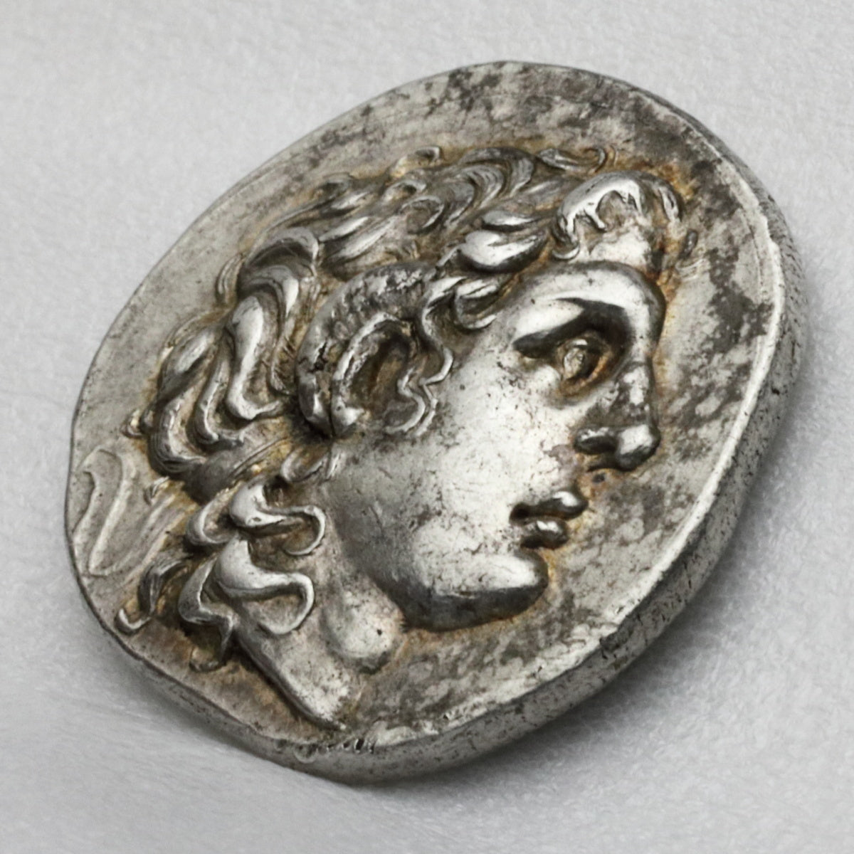 【希少性】★　古代トラキア 297-281BC リュシマコス テトラドラクマ銀貨：裸