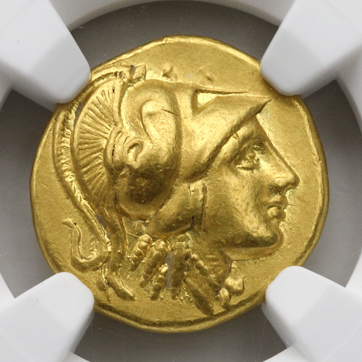 古代マケドニア王国 336-323BC アレキサンダー大王 スターテル金貨 CHVF Strike5/5,Surface2/5 brushed：6653670-007