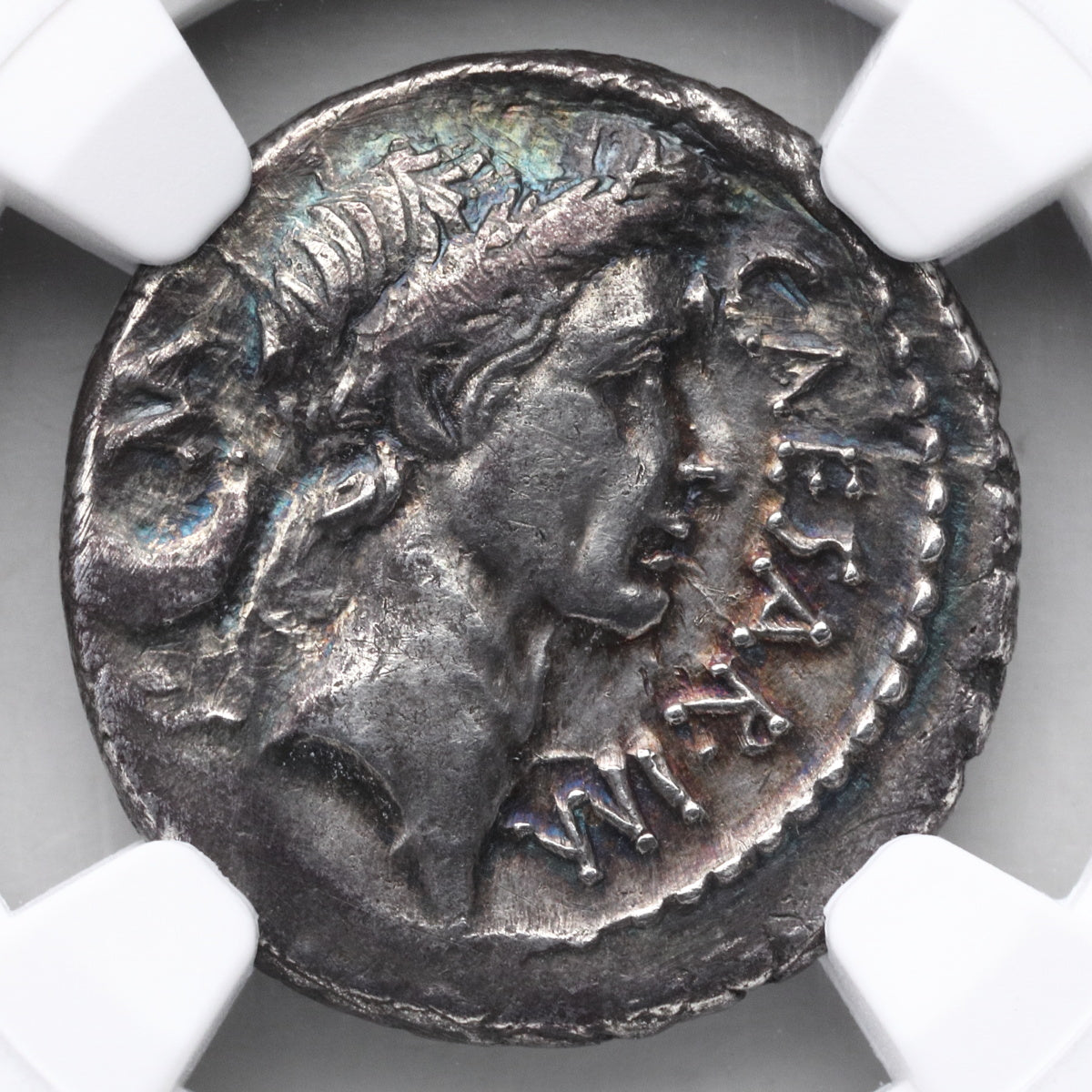 古代共和制ローマ 44BC ユリウス・カエサル/愛の女神ヴィーナス デナリウス銀貨 CHVF Strike4/5,Surface2/5 smoothing：6830598-005