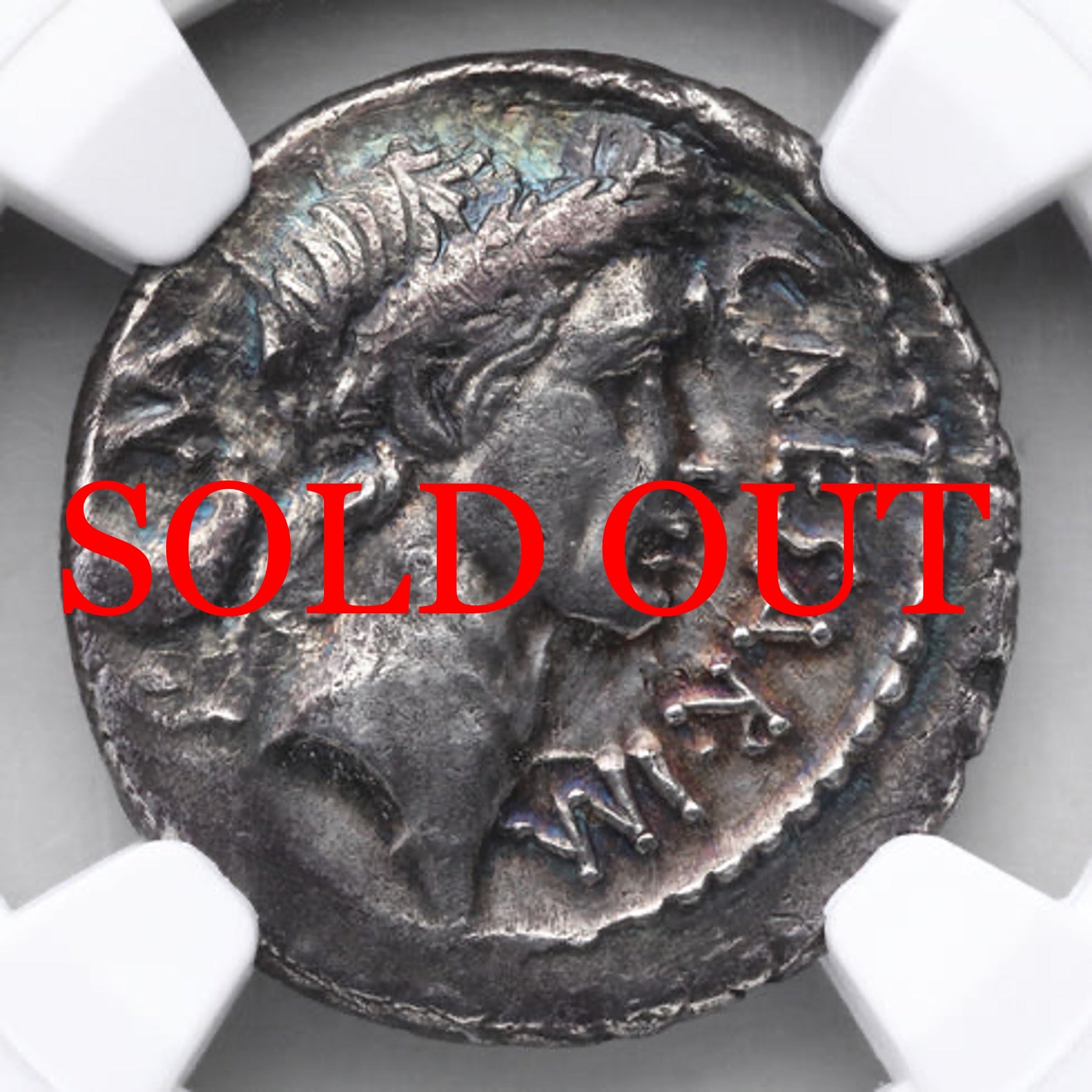 古代共和制ローマ 44BC ユリウス・カエサル/愛の女神ヴィーナス デナリウス銀貨 Ch VF Strike4/5,Surface2/5 smoothing：6830598-005