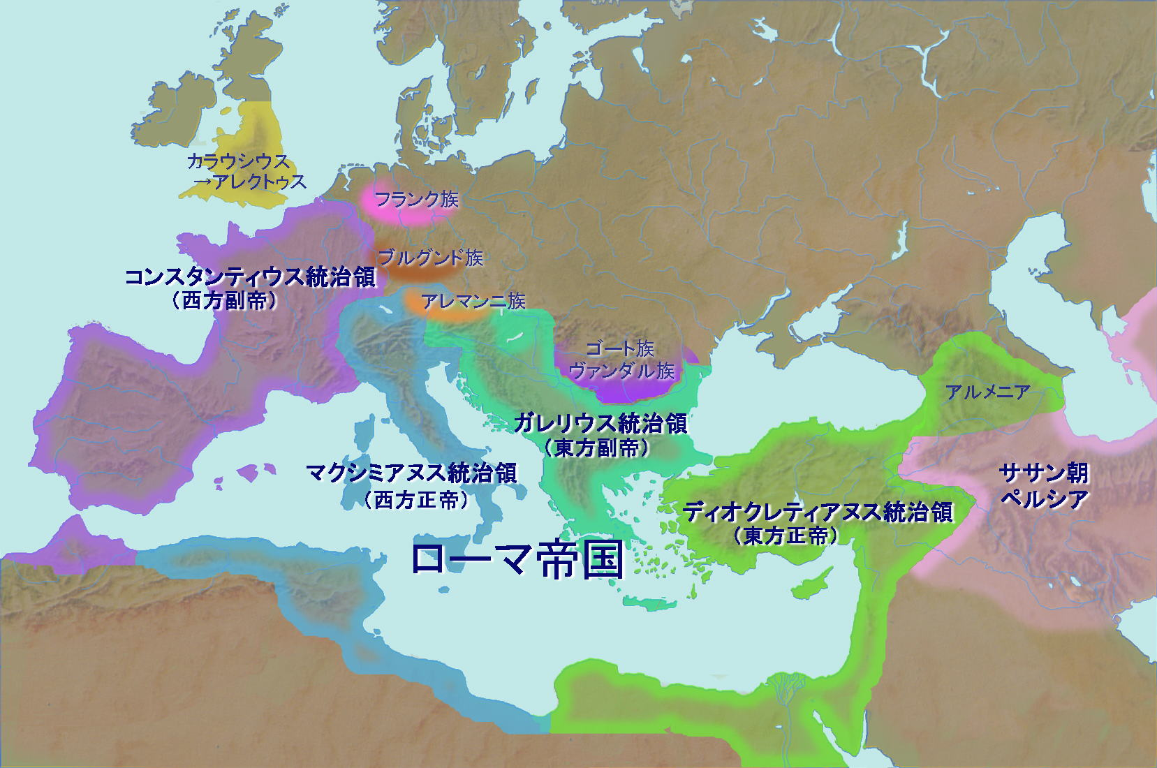 Tetrarchy Borderline Map